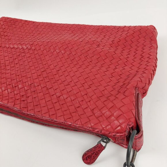SOLD Bottega Veneta Red Intrecciato Woven Nappa Torchon Oversized Hobo Bag - Picture 5 of 16